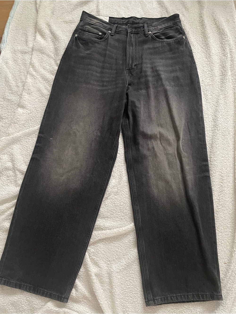 H&M Men's Faded Black Baggy Jeans